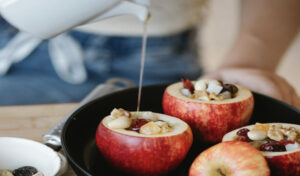 Healthy Snacks-Apple or Pear with Nuts or Nut Butter