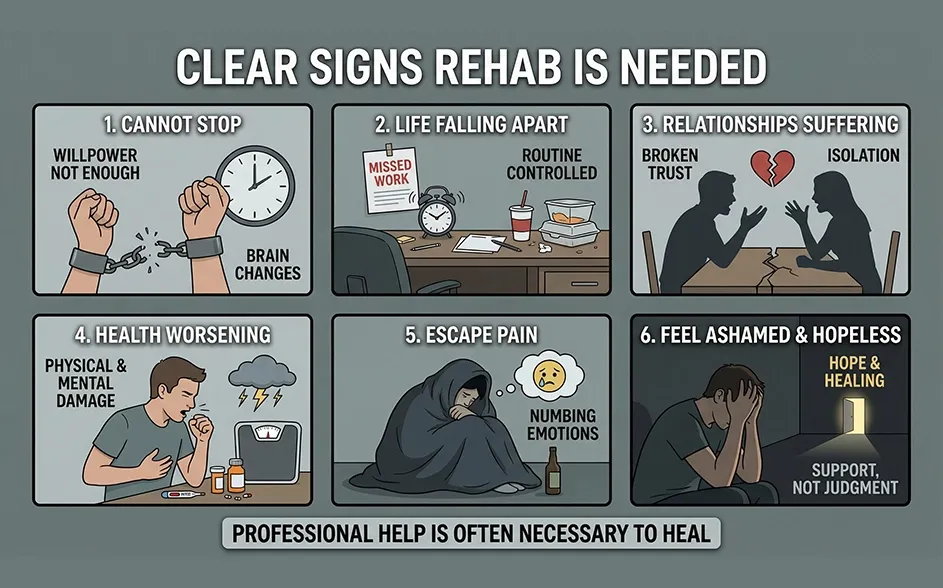 Here Are Some Clear Signs Rehab Is Needed