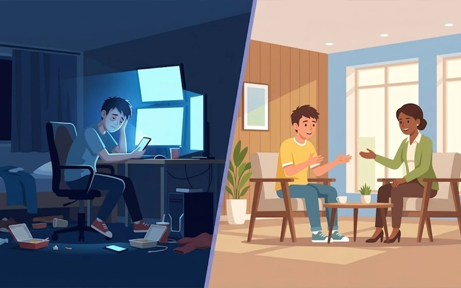 Inpatient Rehab vs Self-Help for Gaming & Phone Addiction